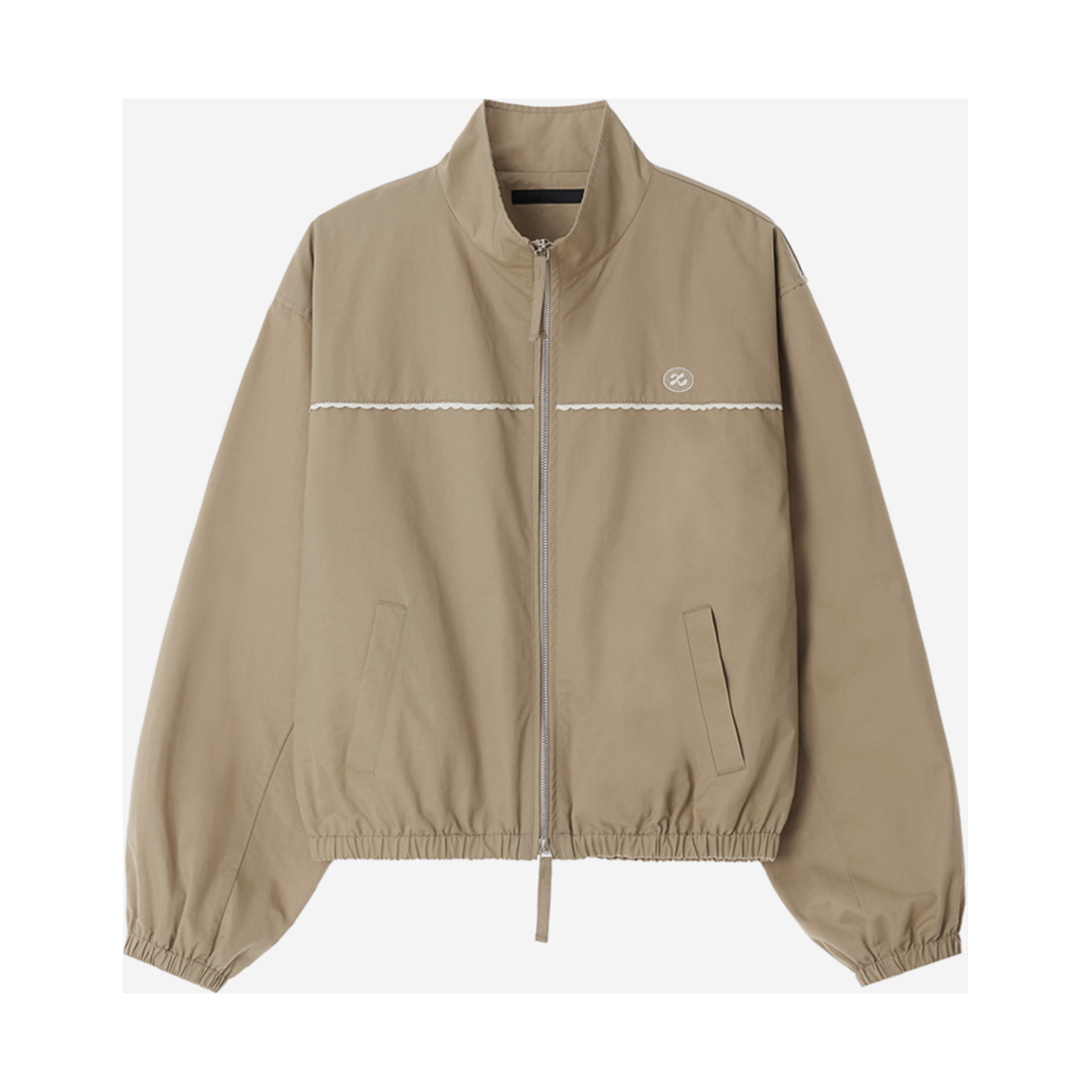 지지지 레이스 파이핑 트랙 자켓 웜 베이지(zeezeezee Lace Piping Track Jacket Warm Beige)