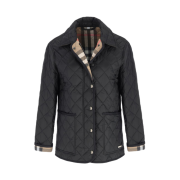 (W) Burberry Dalry Diamond Quilted Jacket Black