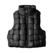 Kapital Ripstop Nylon Diet Keel Weaving Vest Black