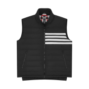 Thom Browne Poly Twill Down 4-Bar Ski Vest Charcoal