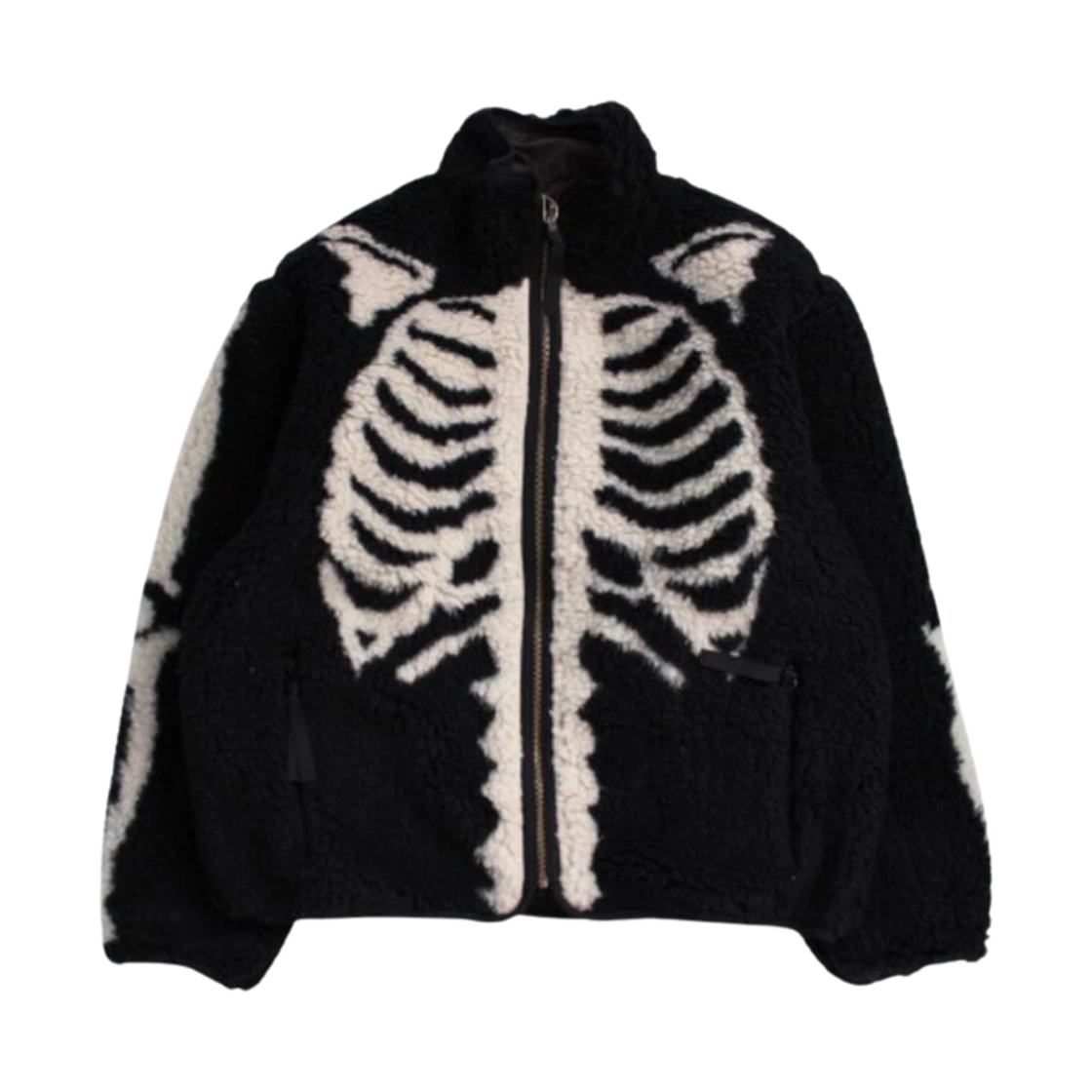 Kapital Kapital Bone Pattern Boa Fleece Reversible Blouson Black · 3