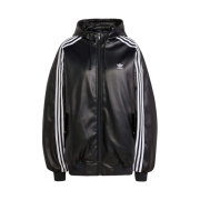 (W) Adidas Adilenium Xl Faux Leather Jacket Black - KR Sizing