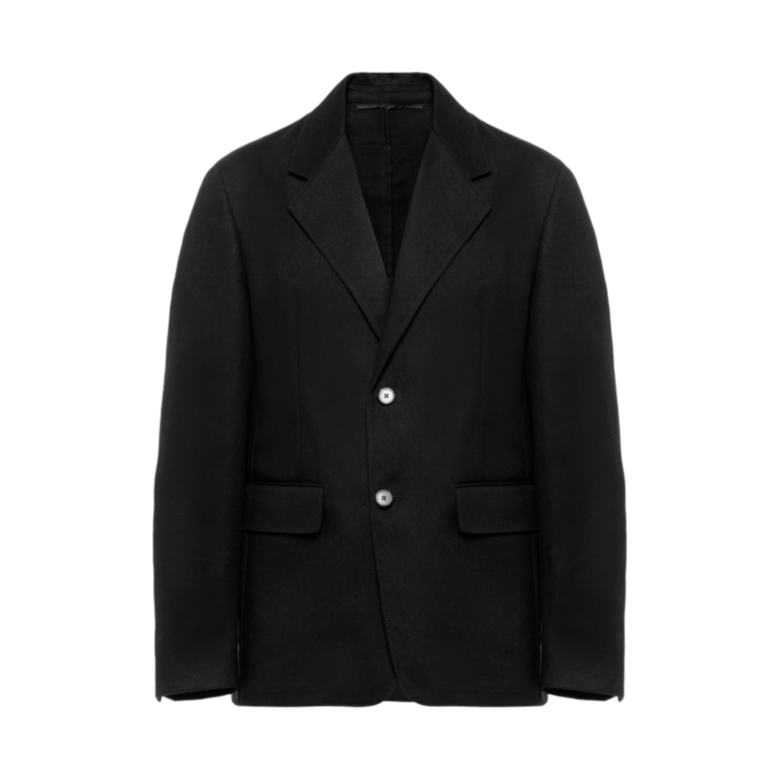 프라다 싱글 브레스티드 코튼 자켓 블랙(Prada Single Breasted Cotton Jacket Black)