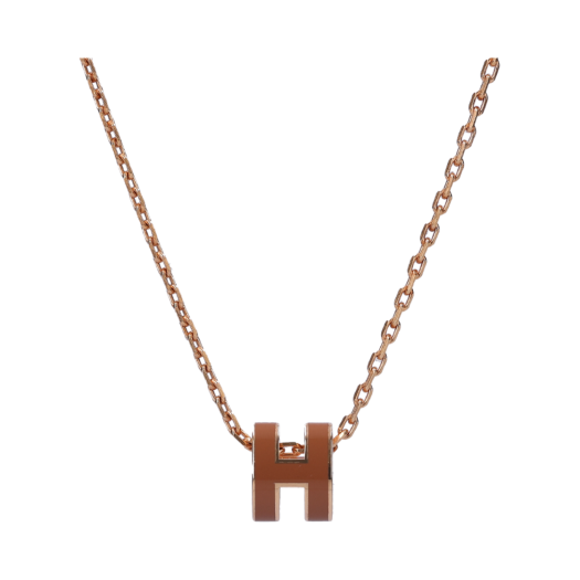 H147992FOA9 Hermes Mini Pop H Pendant Rose Gold & New Gold