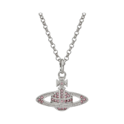 Vivienne Westwood Mini Bas Relief Pendant Silver Pink