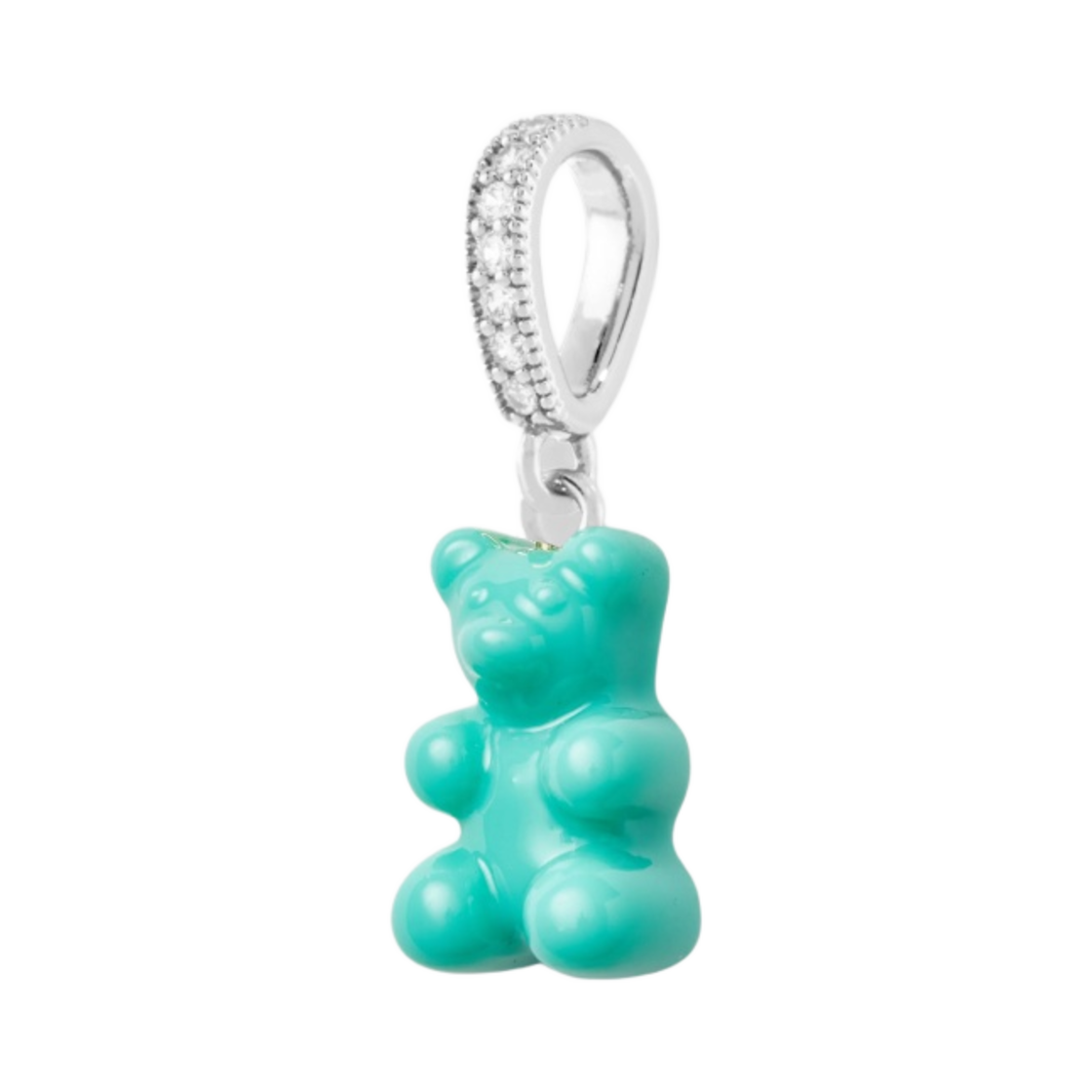 크리스탈 헤이즈 노스텔지아 베어 파베 커넥터 골드 미코노스 블루(Crystal Haze Nostalgia Bear with Pave Connector Silver Mykonos Blue)