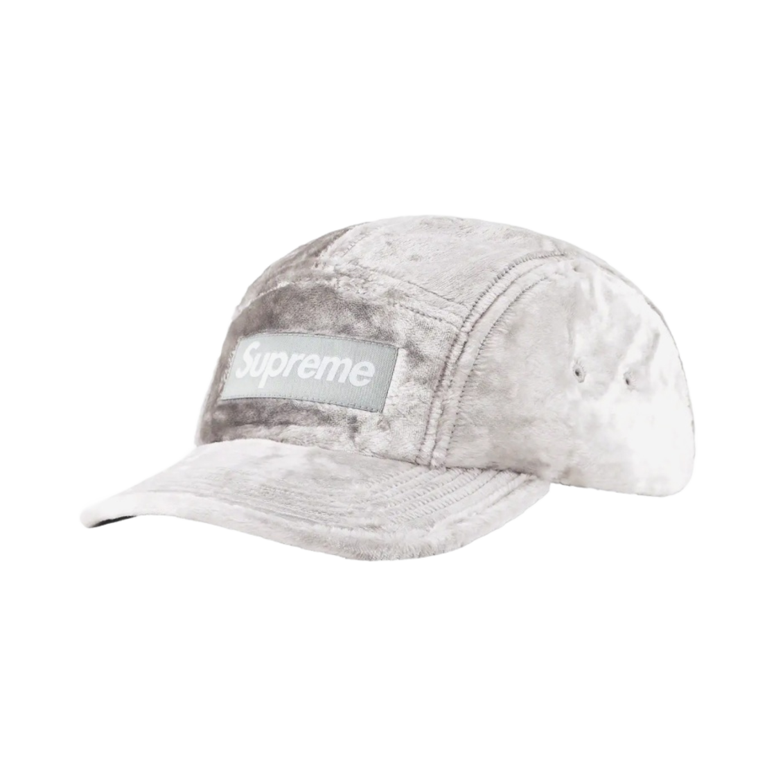 슈프림 크러쉬드 벨벳 캠프캡 그레이 - 22SS