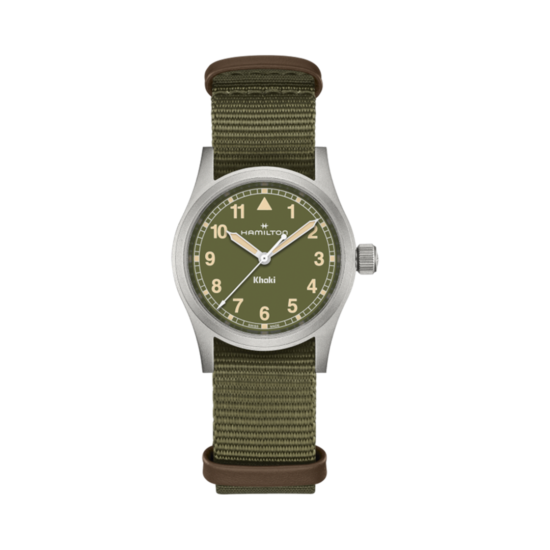 H69301960 Hamilton Khaki Field Quartz 33mm Stainless Steel Green