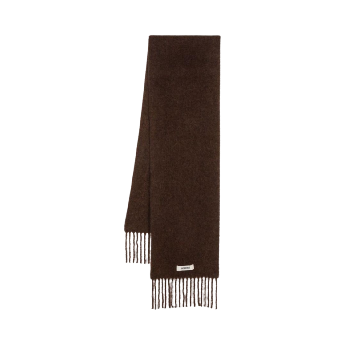 236AC688-5087-850 Jacquemus Lecharpe Carro Fringe Muffler Brown