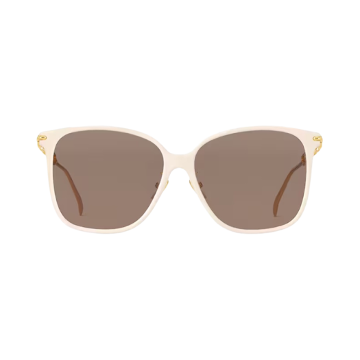 (W) Louis Vuitton My LV Two Chain Square Sunglasses Cream