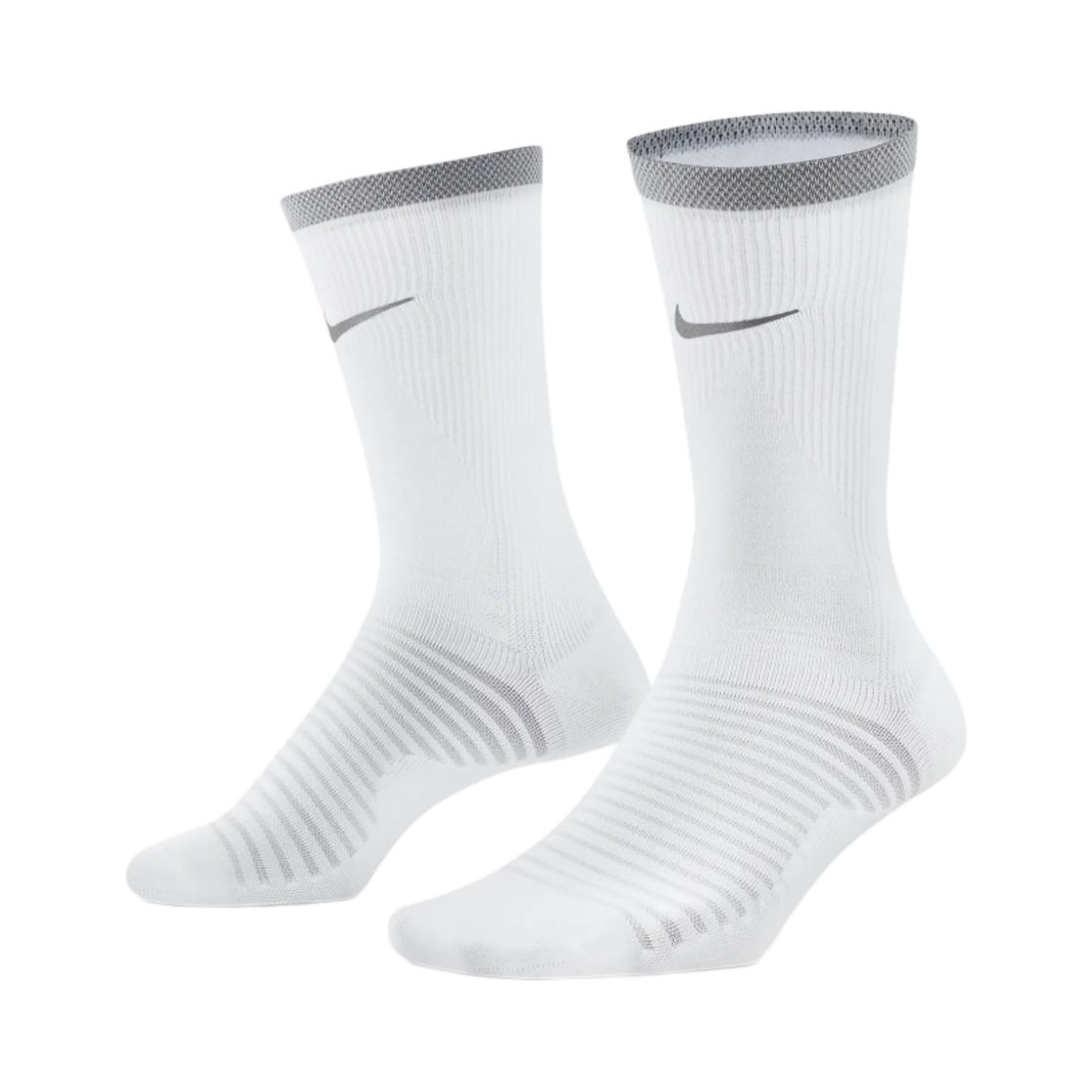 나이키 스파크 라이트웨이트 러닝 크루 삭스 화이트 리플렉트 실버 (국내 정식 발매 제품)(Nike Spark Lightweight Running Crew Socks White Reflect Silver (Korean Ver.))