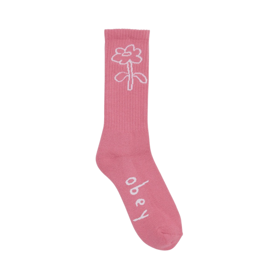 100260175 Obey Spring Flower Socks Vintage Pink