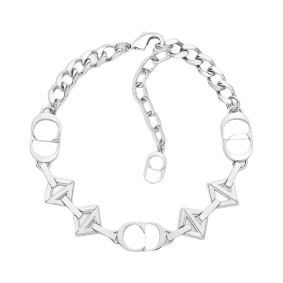 디올 CD 다이아몬드 브레이슬릿 실버 피니쉬 브래스(Dior CD Diamond Bracelet Silver Finish Brass) - 1