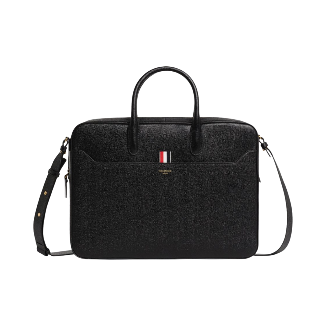 톰브라운 페블 그레인 레더 비즈니스백 블랙(Thom Browne Pebble Grain Leather Business Bag) - 1