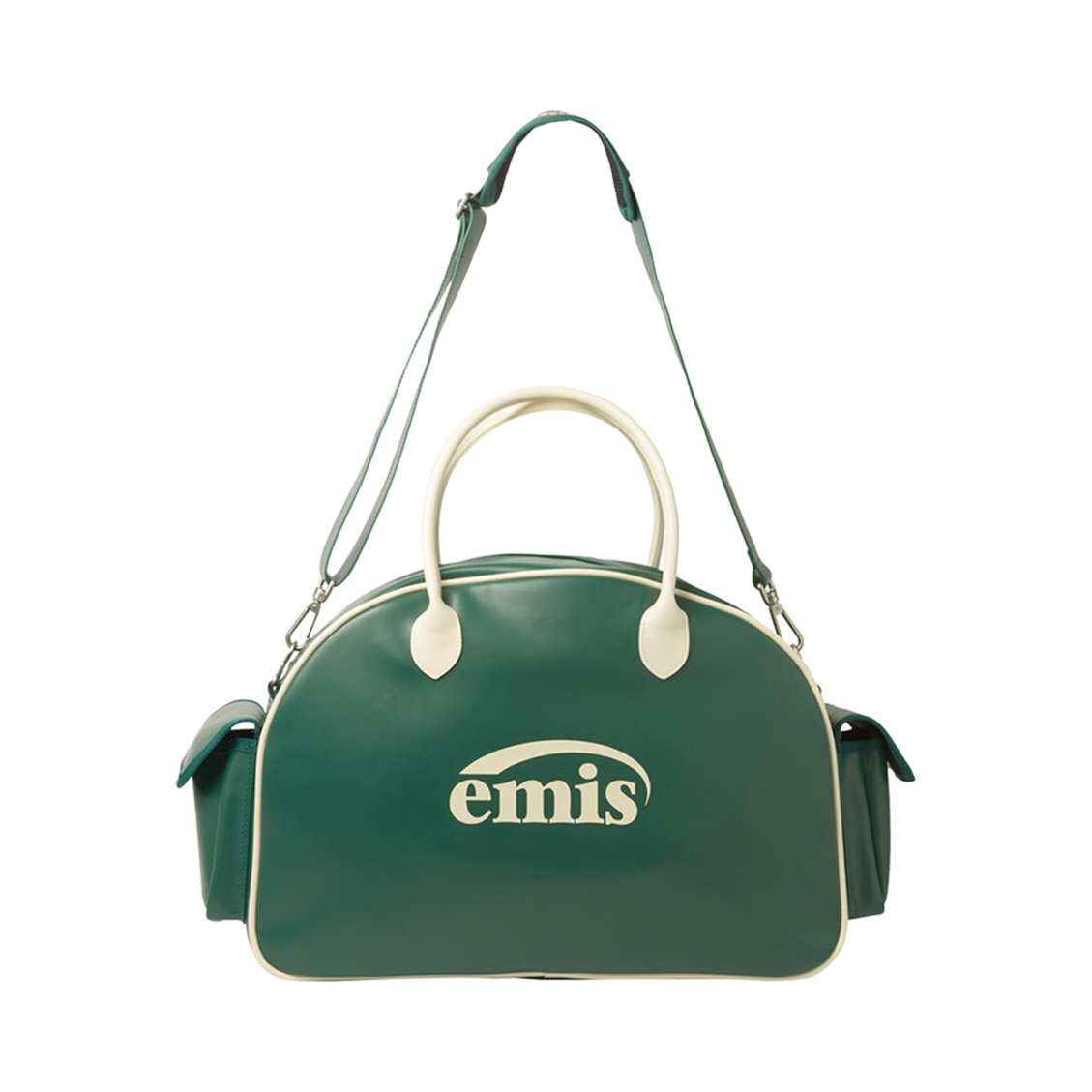 이미스 뉴 로고 보스턴 백 딥 그린(Emis New Logo Boston Bag Deep Green) - 2