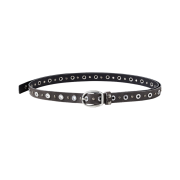 Vacant Archive Linkin Skinny Eyelet Belt Black