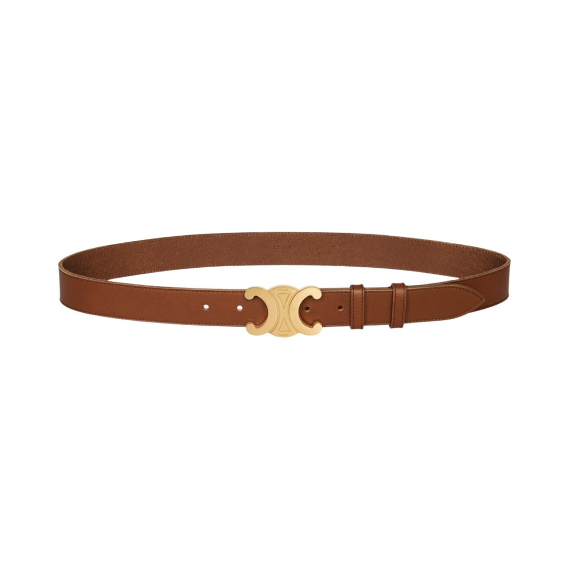 셀린느 빈티지 카프스킨 라지 트리옹프 벨트 카멜(Celine Large Triomphe Belt in Vintage Calfskin Camel) - 2