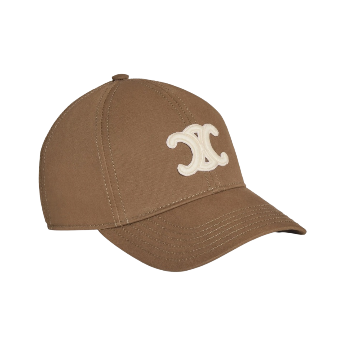 (W) 셀린느 코튼 트리옹프 베이스볼 캡 다크 카키((W) Celine Triomphe Baseball Cap in Cotton Dark Khaki) - 2