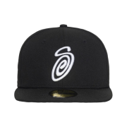 Stussy Curly S 59Fifty New Era Cap Black