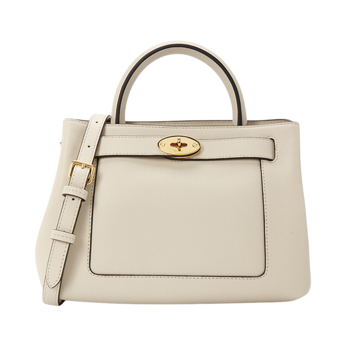 HH9091-657W160 Mulberry Silky Calf Small Islington Shoulder Bag Chalk