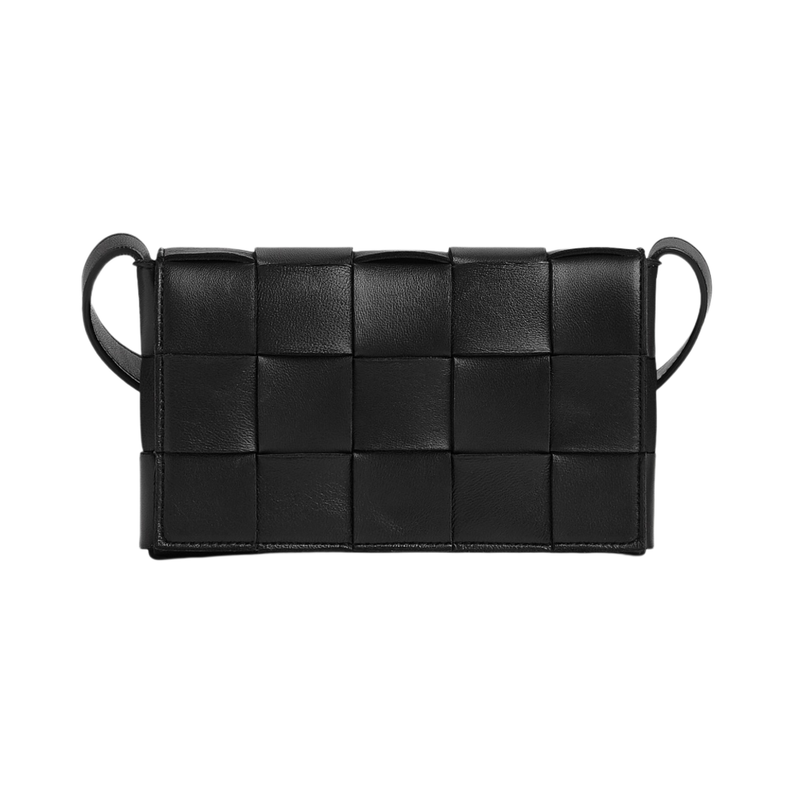 보테가 베네타 스몰 램스킨 레더 카세트백 블랙(Bottega Veneta Small Lambskin Leather Cassette Black)