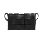 Bottega Veneta Small Lambskin Leather Cassette Black