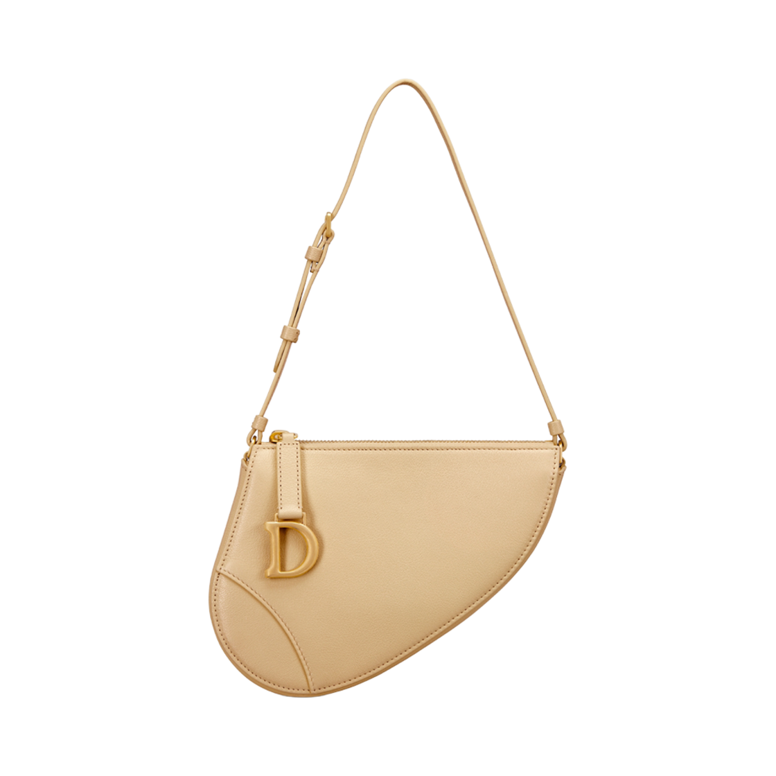 디올 새들 숄더 파우치 파스텔 옐로우 고트스킨