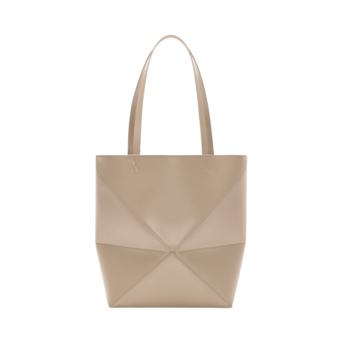 로에베 샤이니 카프스킨 미디움 퍼즐 폴드 토트 샌드(Loewe Medium Puzzle Fold Tote in Shiny Calfskin Sand) - 2