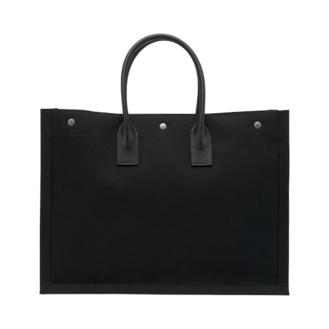 생로랑 리브 고쉬 로고 프린트 캔버스 라지 토트백 블랙(Saint Laurent Rive Gauche Logo Print Canvas Large Tote Bag Black) - 2