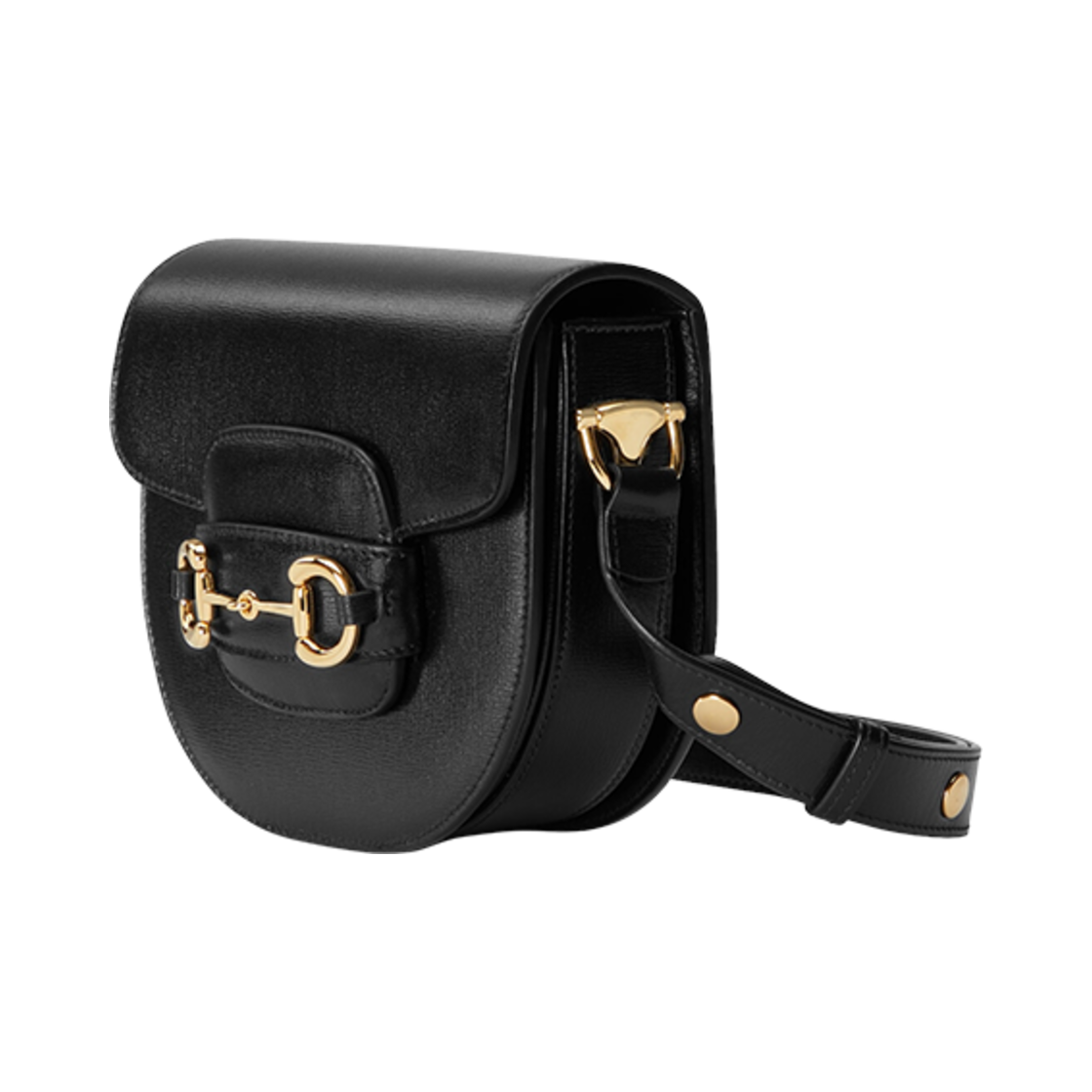 구찌 홀스빗 1955 미니 라운디드 백 블랙 레더(Gucci Horsebit 1955 Mini Rounded Bag Black Leather) - 2