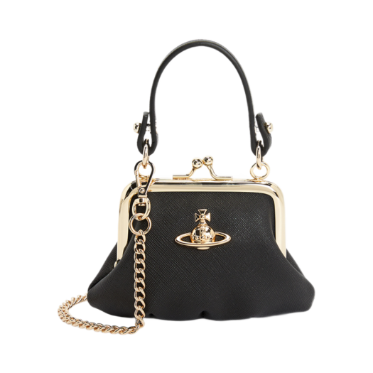 ショルダーバッグ・ポシェット Vivienne Westwood Logo 55010001U S000B N401 Mini Clutch Pouc 비비안 웨스트우드 로고 미니 클러치 백 블랙 | Vivienne