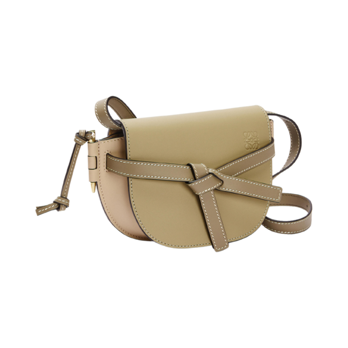 로에베 미니 게이트 듀얼백 소프트 카프스킨 클레이 그린 더스티 베이지(Loewe Mini Gate Dual Bag in Soft Calfskin Clay Green Dusty Beige) - 2