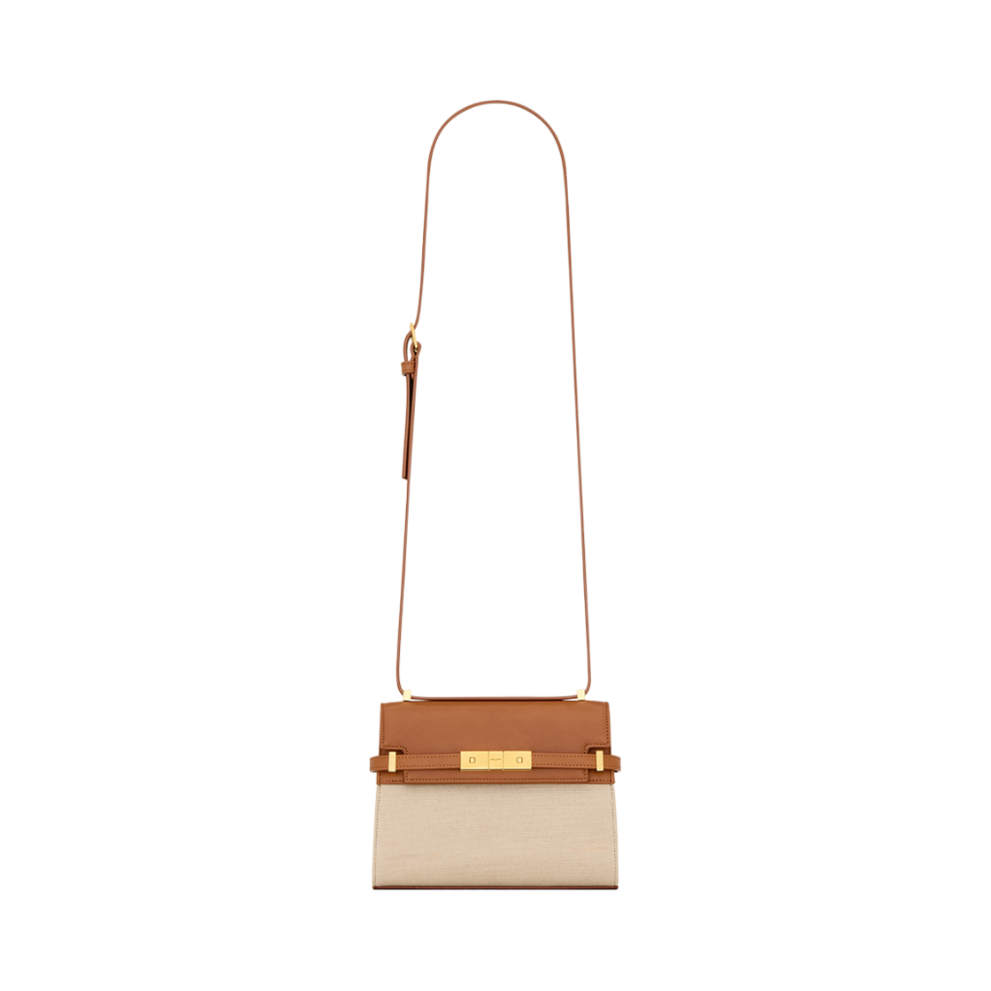 727766-FAC7T-9856 Saint Laurent Manhattan Mini Crossbody Bag Desert Dust Brick