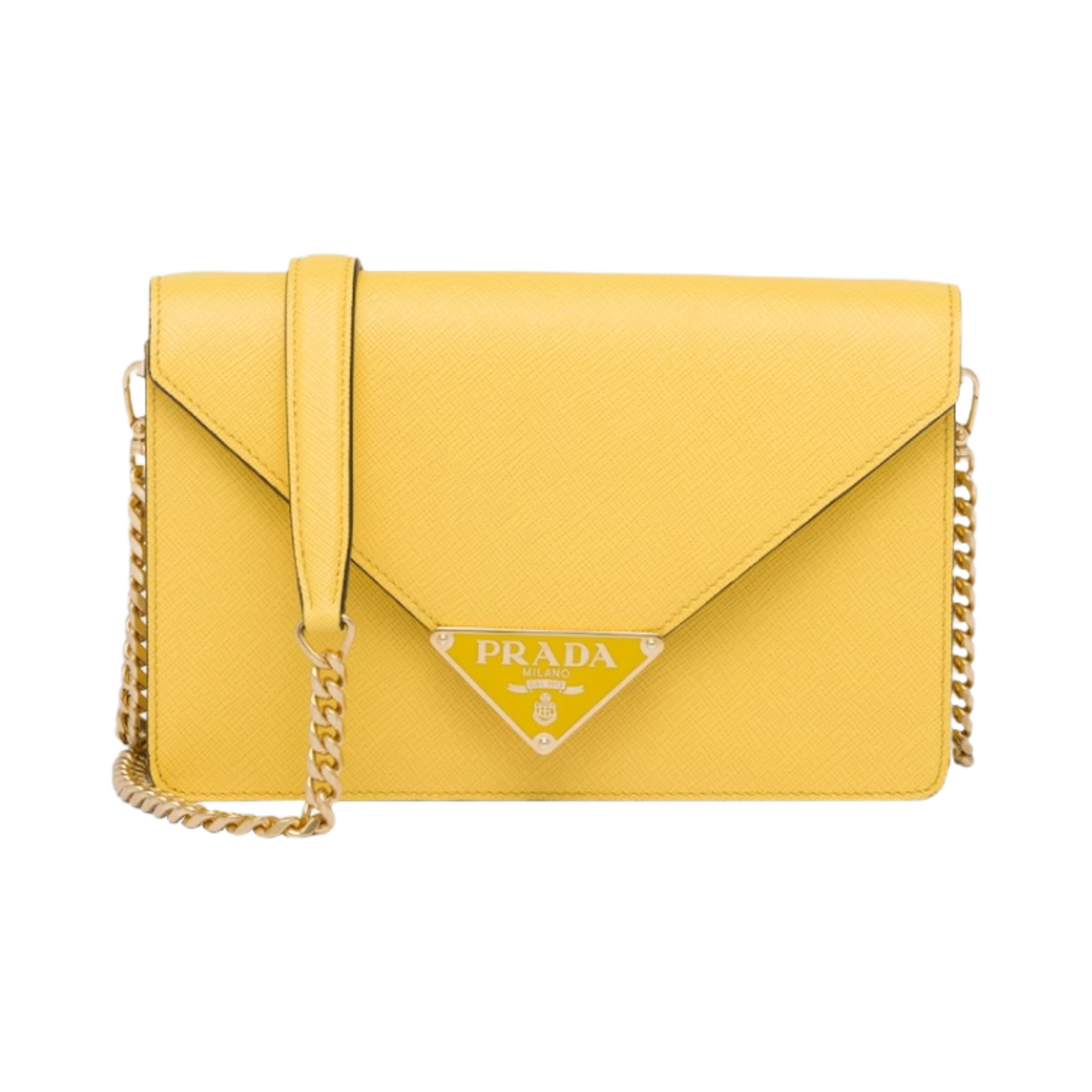 프라다 사피아노 레더 숄더백 써니 옐로우(Prada Saffiano Leather Shoulder Bag Sunny Yellow) - 1