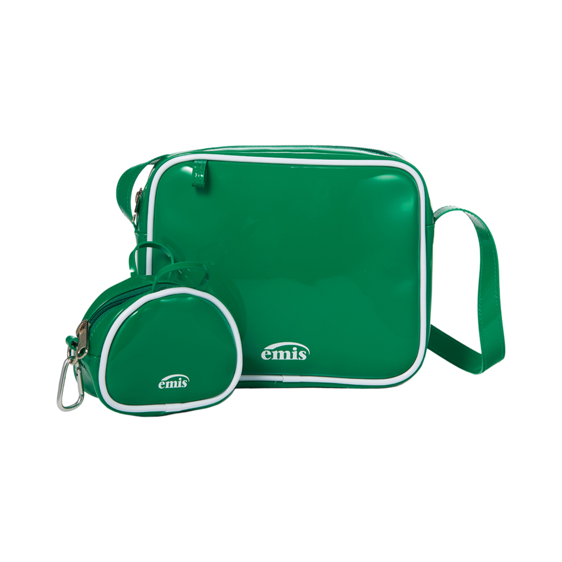 이미스 에나멜 숄더백 코인 퍼스 세트 그린(Emis Enamel Shoulder Bag With Coin Purse Set Green) - 4