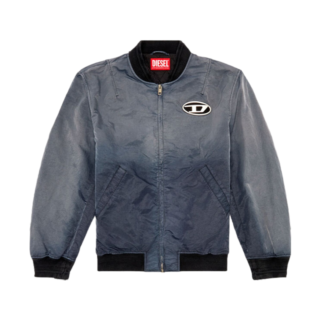 A120870QHAR-9XX Diesel Degrade Padded Bomber Jacket Dark Grey