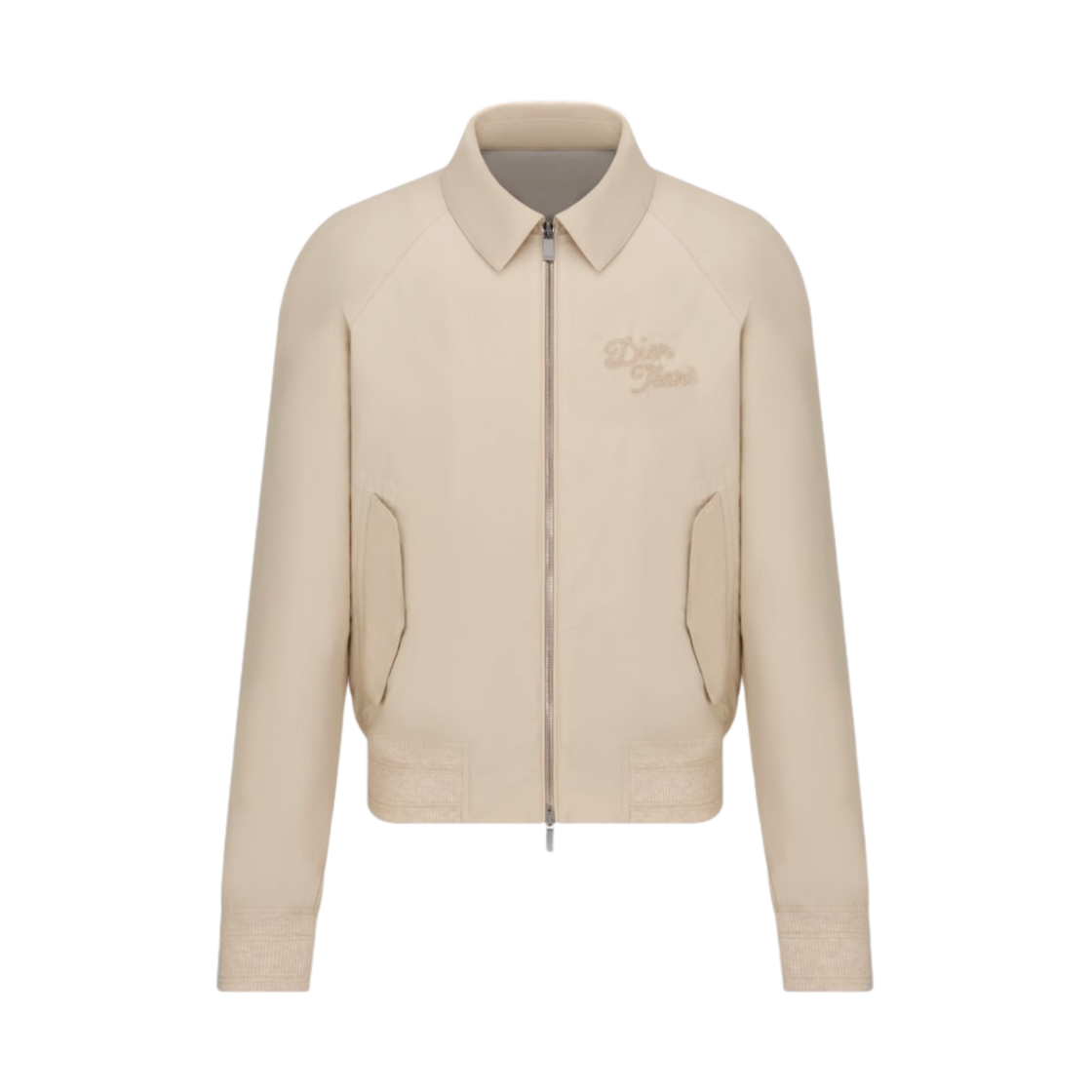 디올 x 데님 티어스 디올 티어스 코튼 블렌 캔버스 지퍼 블루종 화이트(Dior x Denim Tears Dior Tears Cotton Blend Canvas Zipped Blouson White) - 1