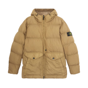 Stone Island 40723 Crinkle Reps Hooded Down Jacket Biscuit - 24FW