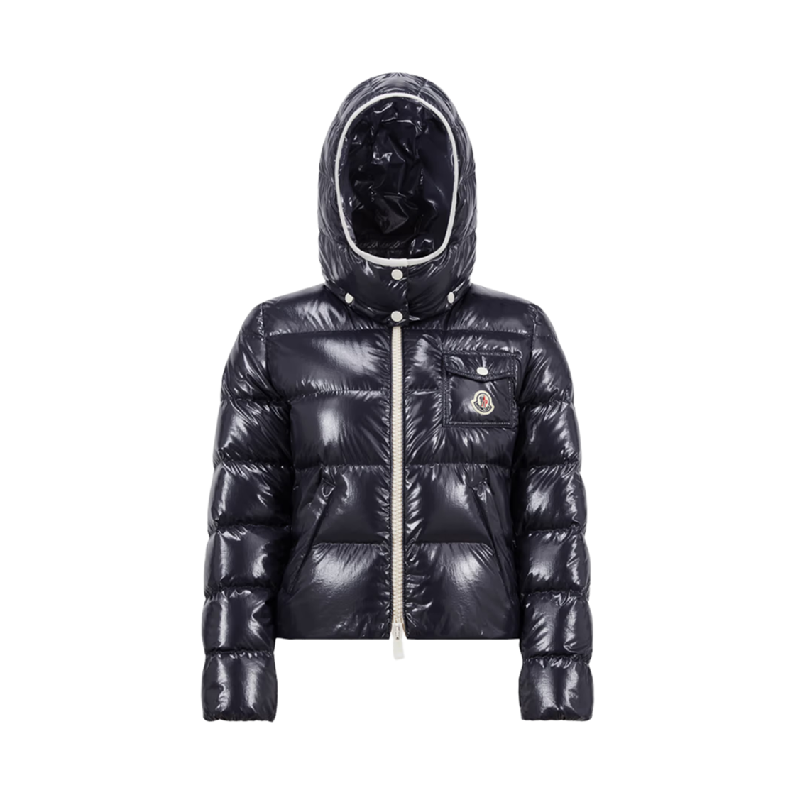 W) 몽클레르 헤드 후드 쇼트 다운 자켓 블랙 - 25SS | Moncler