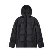 Stone Island 40723 Crinkle Reps Hooded Down Jacket Navy Blue - 20FW