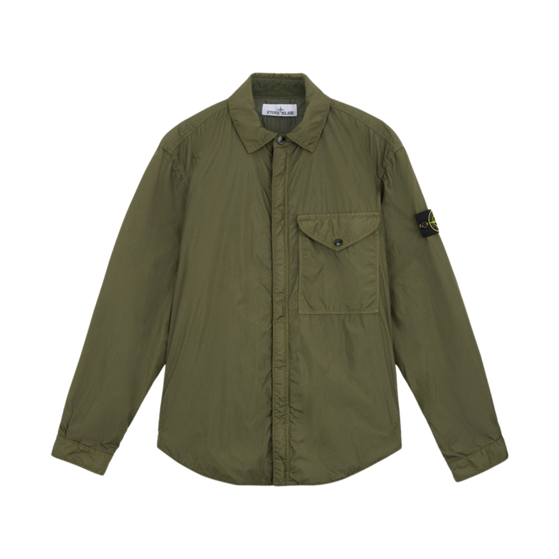 8115Q0123-V0059 Stone Island Q0123 Crinkle Reps Recycled Nylon with Primaloft TC Wind Resistant Light Jacket Musk Green - 24FW