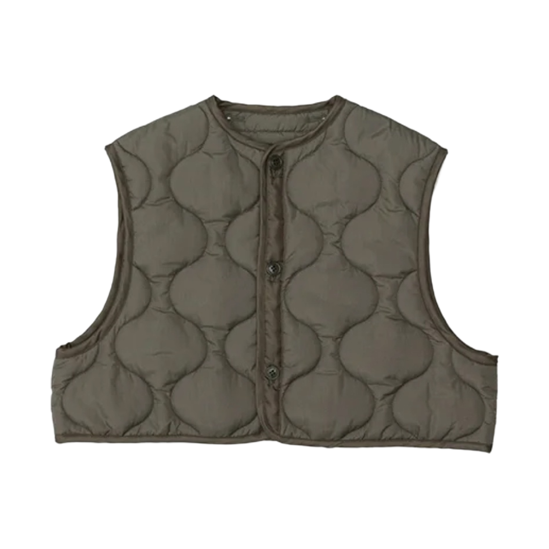 하이크 퀼티드 크롭 베스트 올리브 드랩(Hyke Quilted Cropped Vest Ollive Drab)