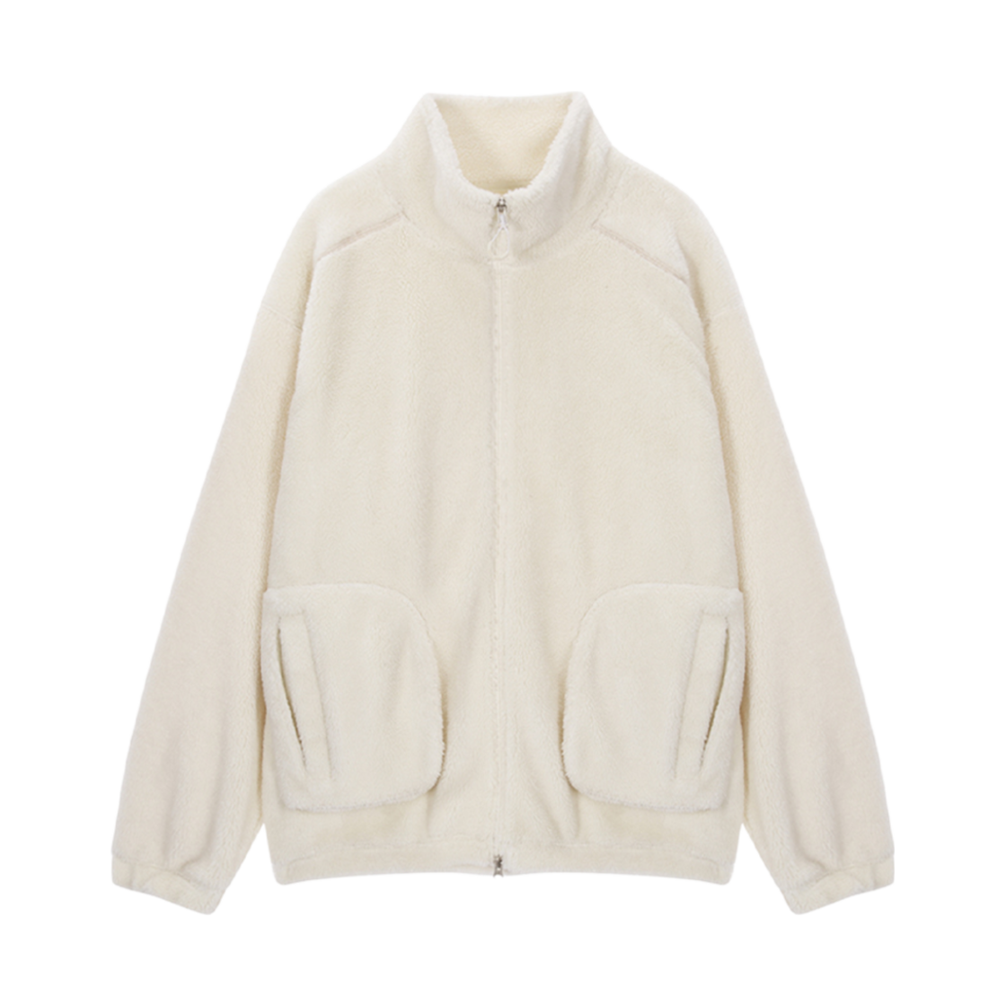 (W) 마뗑킴 마뗑 플리스 하이 넥 점퍼 아이보리((W) Matin Kim Matin Fleece High Neck Jumper Ivory) - 2