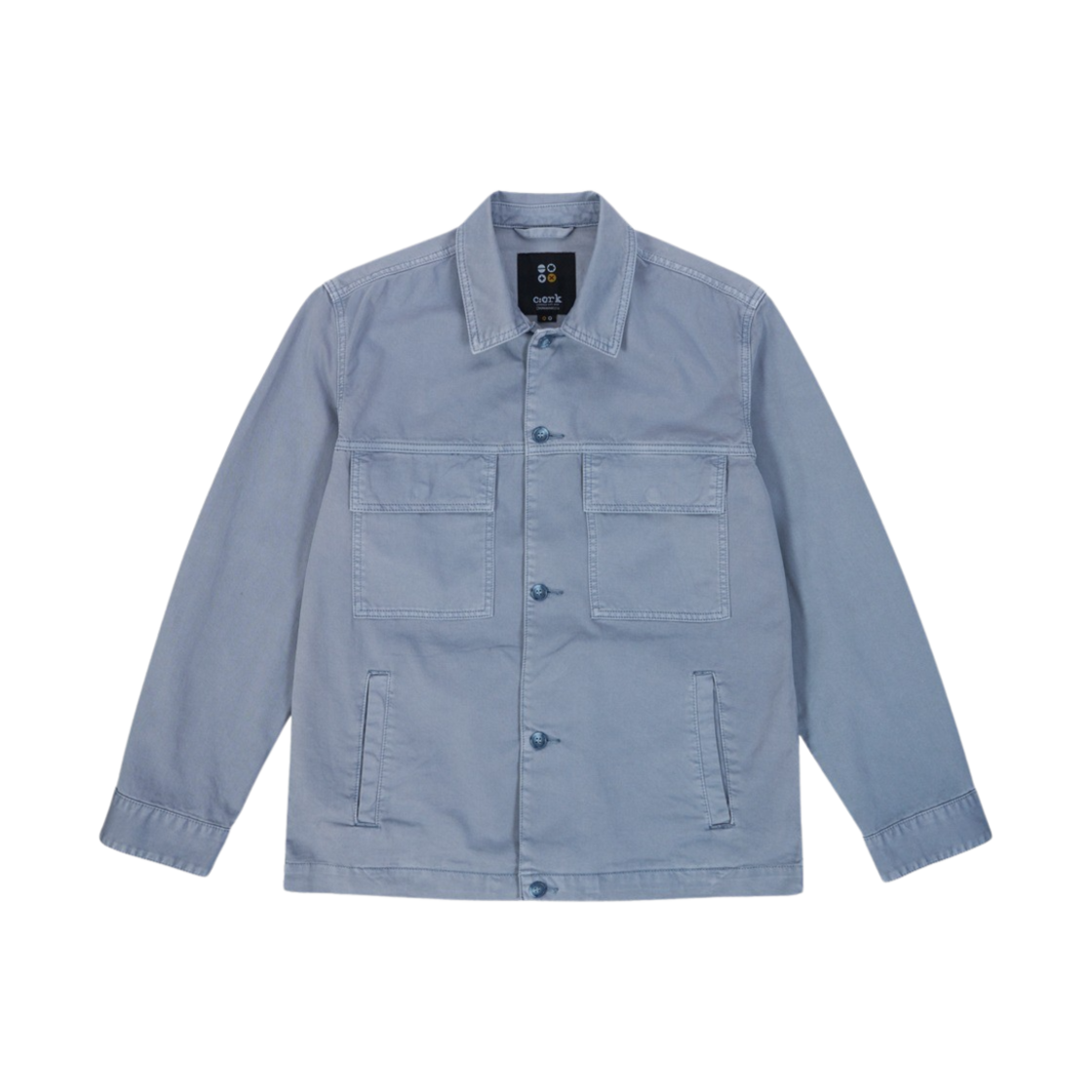 4S04JK38 Ryul+Wai: Denim Safari Pigment Jacket Blue