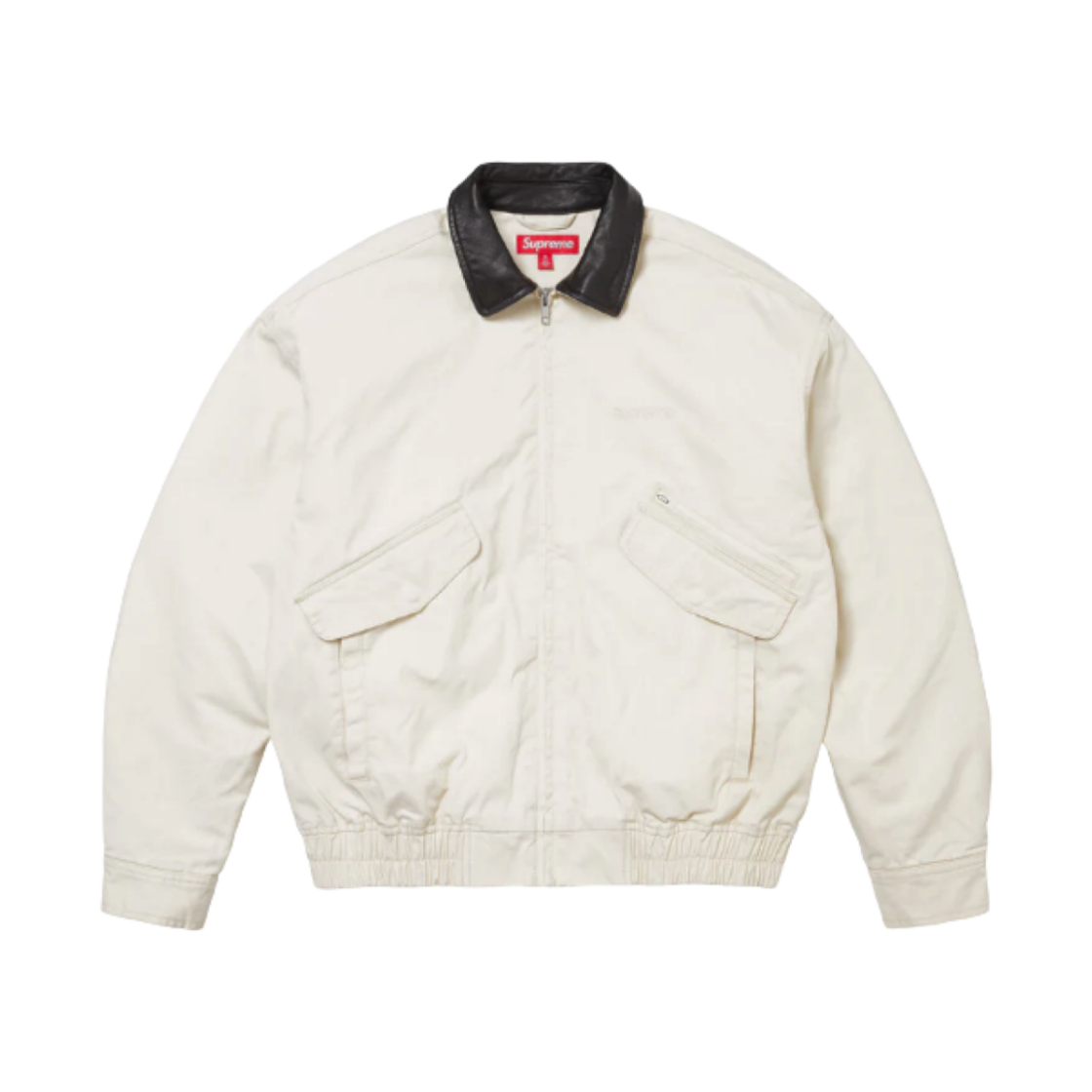 슈프림 레더 칼라 유틸리티 자켓 스톤 - 24FW