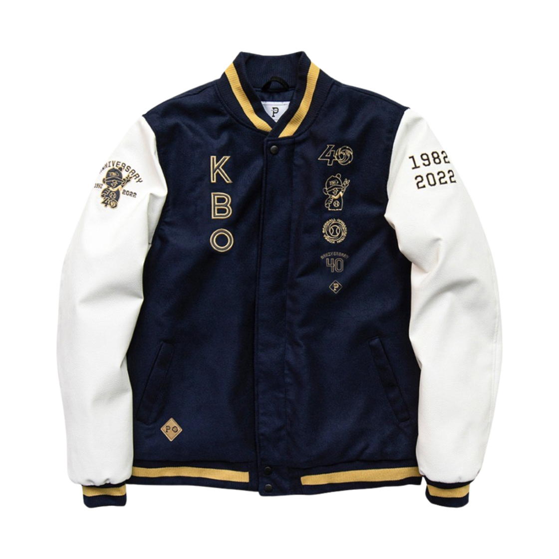 P22KBJJ001NV [KREAM 단독] Over The Pitch x KBO The 40th Anniversary Stadium Jacket Navy