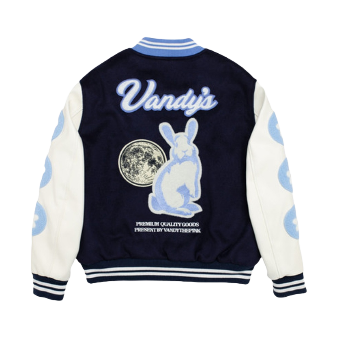 - Vandy The Pink Rabbit Varsity Jacket