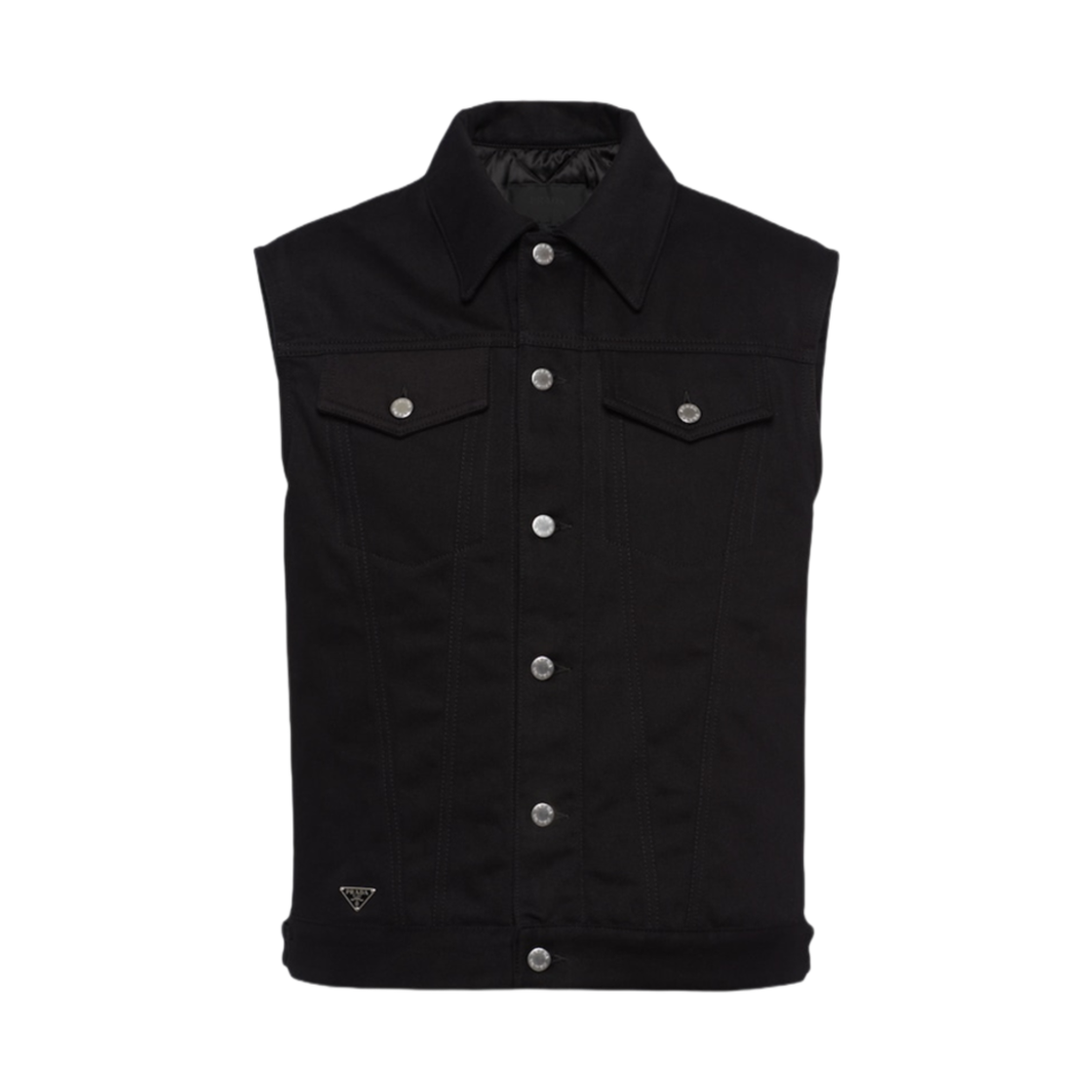 GEB235-1ZFB-F0557 Prada Bull Denim Vest Black
