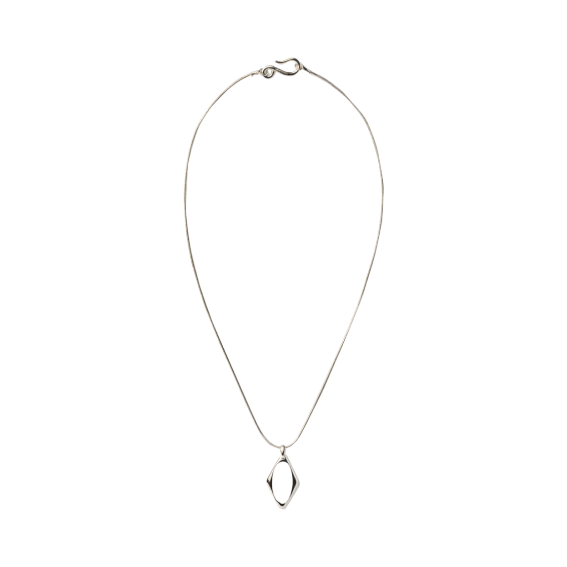(W) 미스치프 롬버스 스네이크 네클리스 실버((W) Mischief Rhombus Snake Necklace Silver)