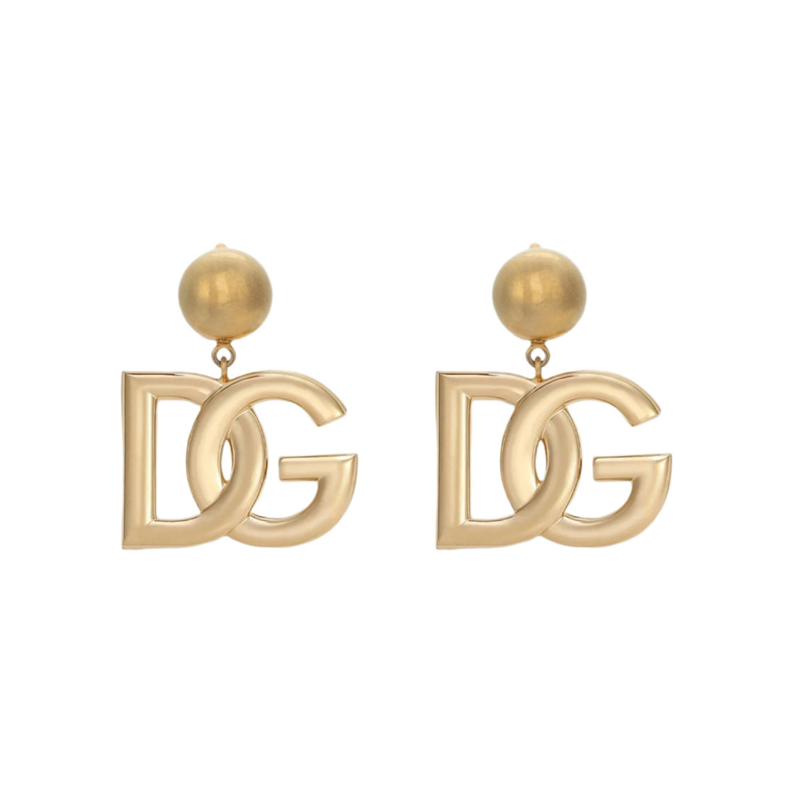 WEN6P2W1111ZOO00 (W) Dolce & Gabbana Clip-On Earrings with DG Logo Gold